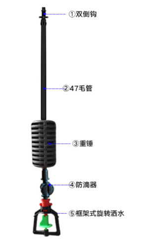 Colgante micro spray traje de rociadores de efecto invernadero pulverización automática rotación refracción atomización riego ahorro de agua colgando micro spray