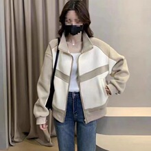 短款春秋棒球服外套女新款感小个子欧货休闲百搭上衣