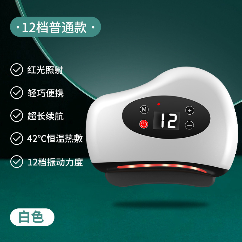 砭石かっさ板 フェイシャル美容 リフトアップ 首用 電動経絡マッサージかっさ器 カバー付きかっさ器 理学療法|undefined