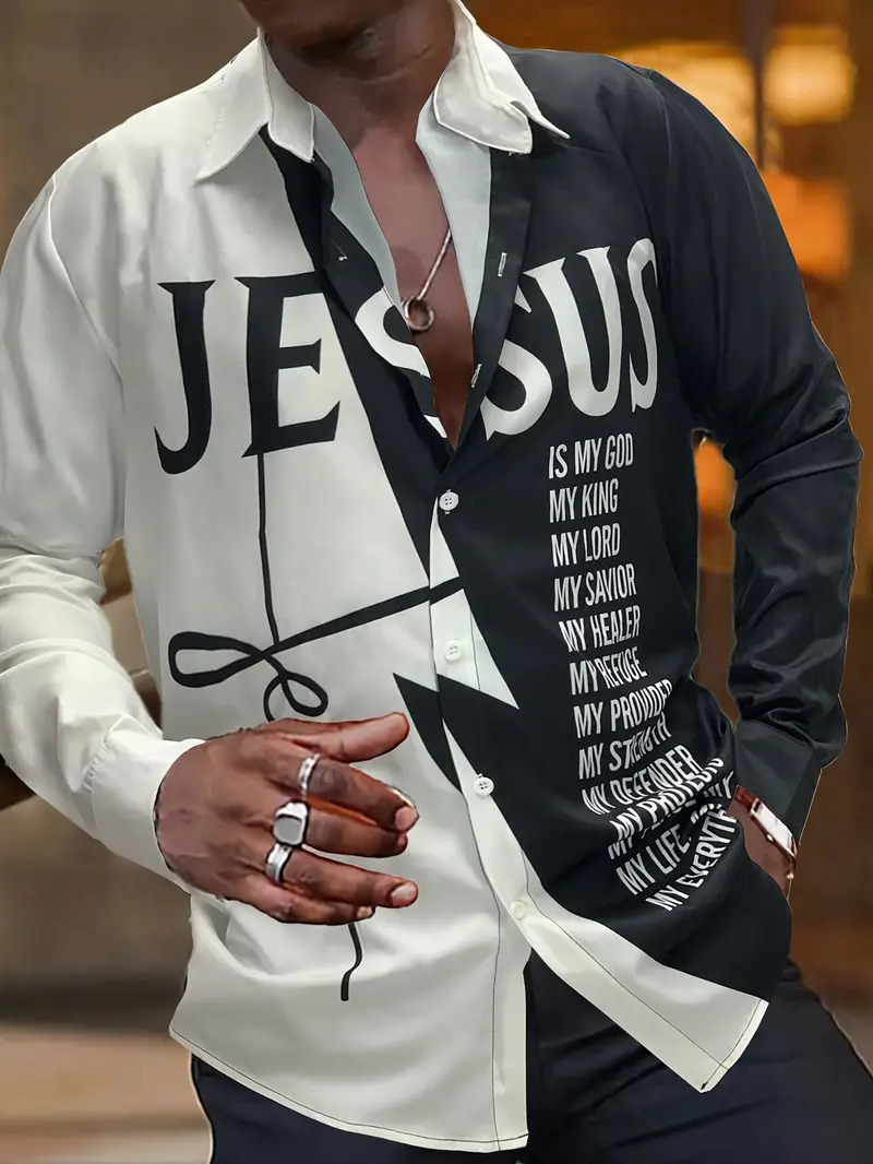 Comercio exterior europeo y americano transfronterizo 2024 nuevo estilo casual de moda salvaje patrón de planta camisa de manga larga para hombre MB12