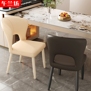 Simple dining chair home adult back chair stool hotel dining table chair Chinese restaurant PU casual Nordic dining chair