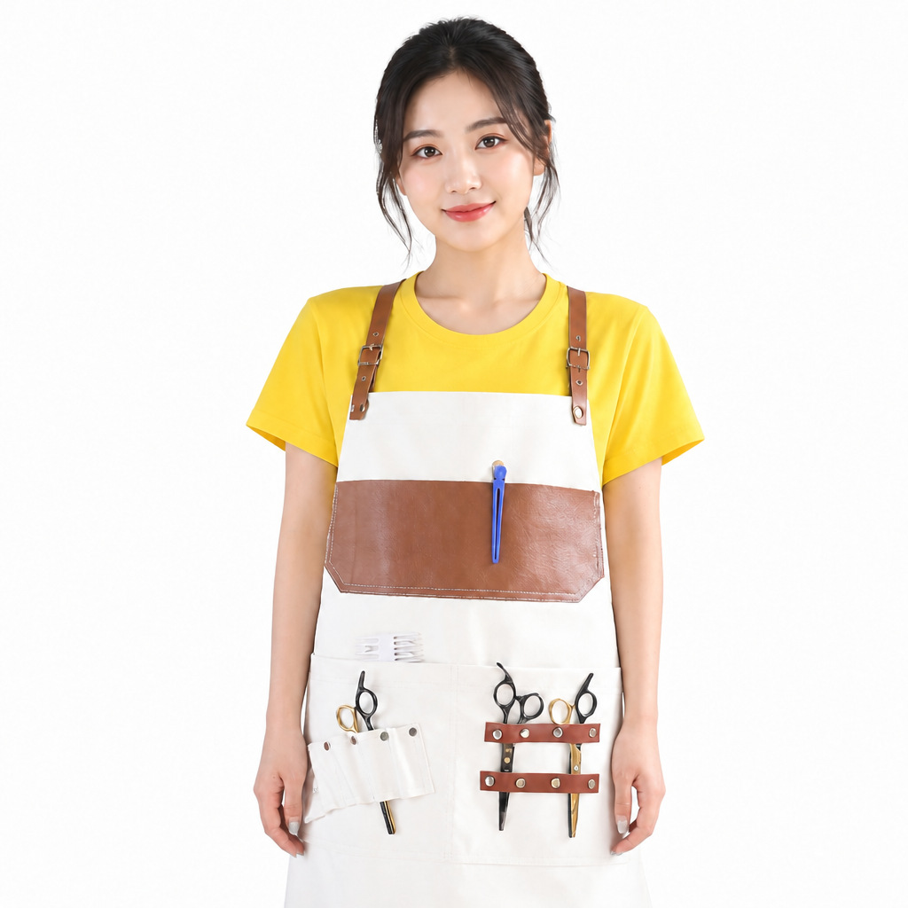 Amazon hairdresser apron, waterproof and stain-resistant, barber shop apron, workwear with logo printing, salon work uniform