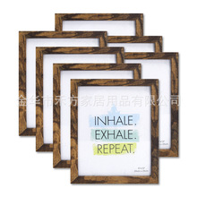 仿古做旧复古相框黄棕色木纹棕欧美风黑黄画框简约亚马逊相框摆台