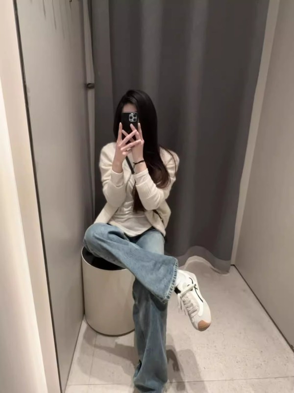 早秋穿搭上衣白色慵懒毛衣开衫外套女秋冬拉链宽松别致外搭针织衫|undefined