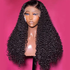 100% ヒューマンHair Raw Hair Burmeseキュリーウィッグレースフロンティアウィッグ
