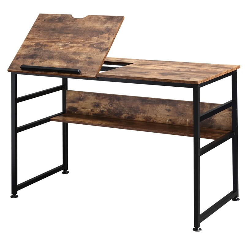 New Idea Tilting Drawing Table Home Office Computer Desk with Shelf Office Desk Dedicated Supply for Amazon Sellers