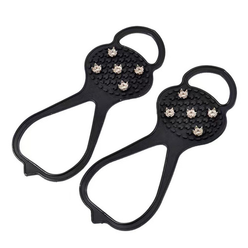 Snowy Ground Five-Tooth Ice Hook Magic Anti-Slip Shoe Cover Gourd-Shaped Lightweight Ice Hook Nail Simple Anti-Fall Nail Shoe Manufacturer