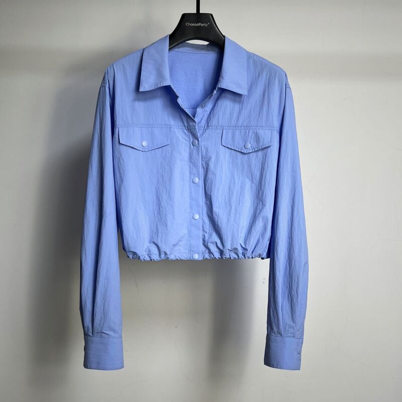 【Cp】Designer Women's Clothing Counter Genuine Product, Not a Shirt, but a Thin Jacket with Drawstring Hem, Suitable for Air-Conditioned Environments and Sun Protection 【Cp】Designer Women's Clothing Counter Genuine Product, Not a Shirt, but a Thin Jacket with Drawstring Hem, Suitable for Air-Conditioned Environments and Sun Protection