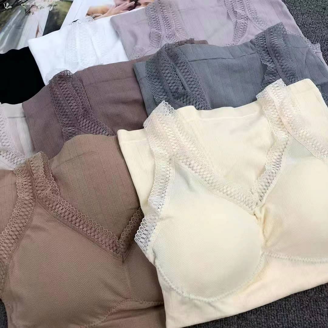 Nuevo chaleco sin costuras, cálido y cómodo, no hinchado con cojín de pecho, alta elástica, chaqueta interior al por mayor