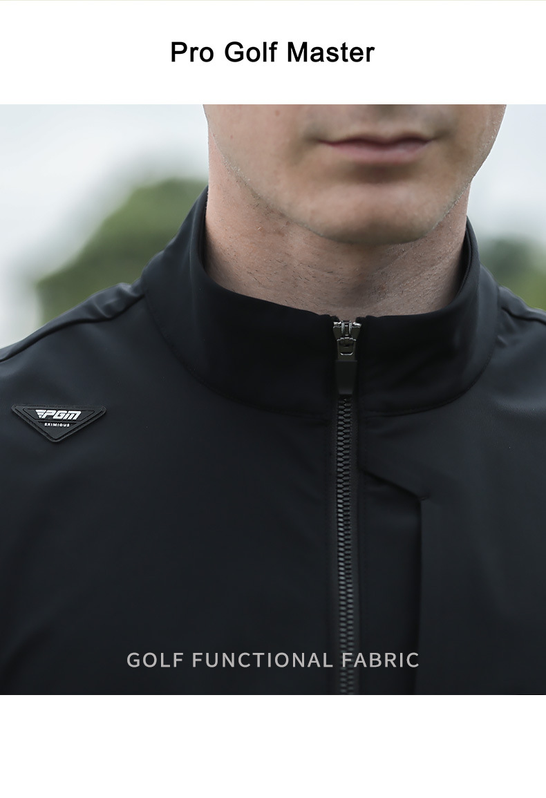 Áo ghi lê golf PGM nam chống gió nhẹ, cổ đứng, form vừa — YF655-Gi lê trắng, YF655-Áo gi lê màu đen, YF655-Gi lê kaki chi tiết 17