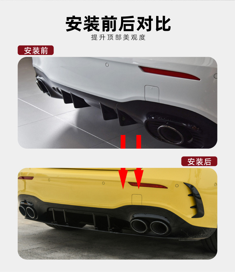 Suitable for Mercedes-Benz A-Class W 8.85kg Sport Version 2018+ A35 A45 Rear Lip Spoiler Modification Accessories