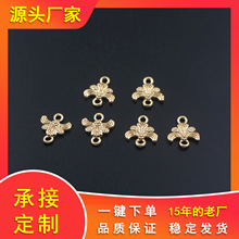 古风铸铜双吊9*9MM连接件流苏挂件 发簪发饰材料民族风耳环配件