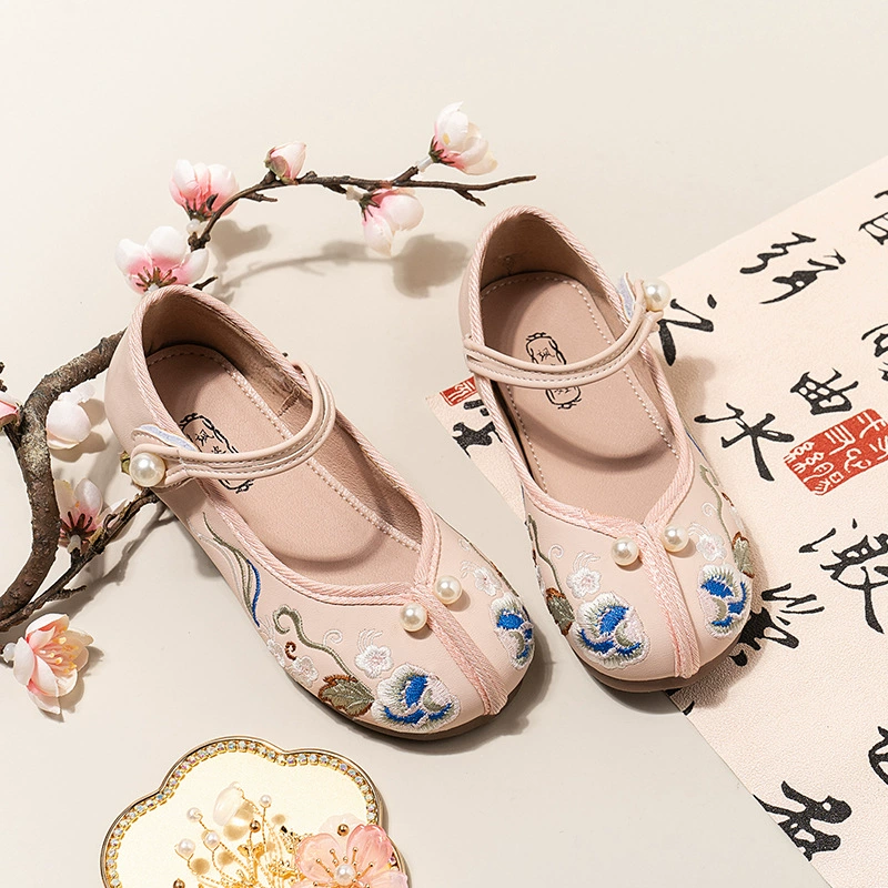 Туфли для девочек Hanfu 2024 весна новая танцевальная обувь противоскользящая мода