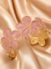 Violet enamel flowers