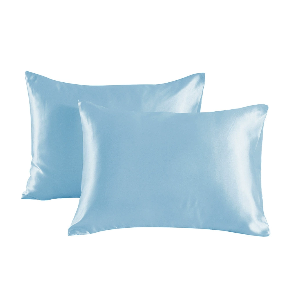 Silk-Feel Double-Sided Pillowcase, Simulated Satin, Multiple Sizes (43×63–51×137 cm), Customizable