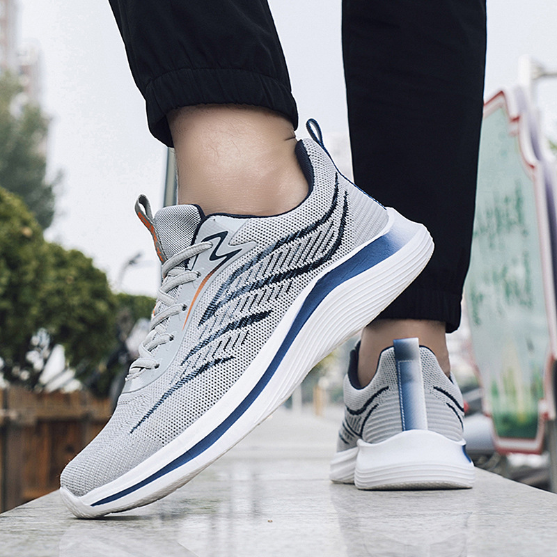 Zapatillas deportivas para hombre, primavera 2025, tejido de malla transpirable, antideslizantes, para exteriores, para correr, transpirables y cómodas