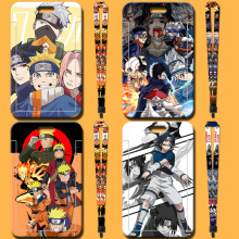 可爱ins风卡通公交卡套带脖挂绳子学生饭卡钥匙扣火影