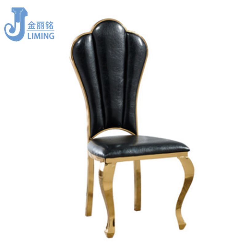 Comercio de exportación de acero inoxidable silla de comedor silla de sala de estar de metal de acero inoxidable silla de comedor respaldo italiano silla de flor de ciruelo