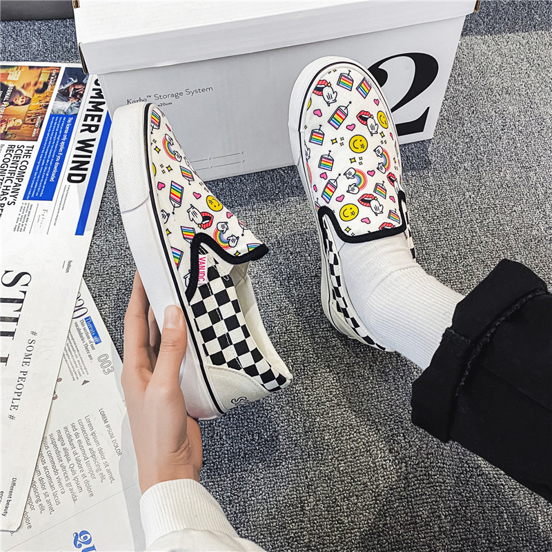 Canvas Shoes for Women and Men 2025 Summer New Slip-On Slip-Ons Student Casual Flats Shoes Korean Style Couple Shoes Canvas Shoes for Women and Men 2025 Summer New Slip-On Slip-Ons Student Casual Flats Shoes Korean Style Couple Shoes