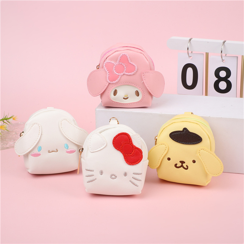 Coreano ins chica corazón de dibujos animados bolso de cambio Kuro mini bolso tipo bolsa de monedas auriculares bolsa de llaves