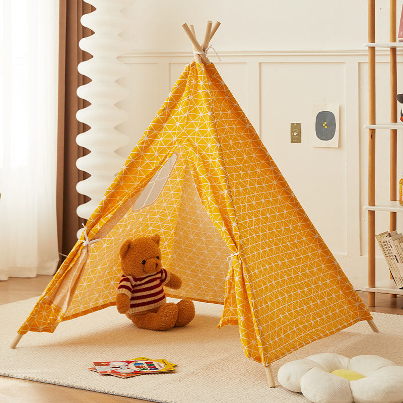 Tienda DE LOS NIÑOS carpa India pintura DIY graffiti hecho a mano actividades al aire libre bebé pintado a mano triángulo carpa