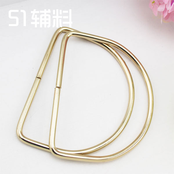 Asa Metálica en Forma de D para Bolsos de Metal para Accesorios de Equipaje