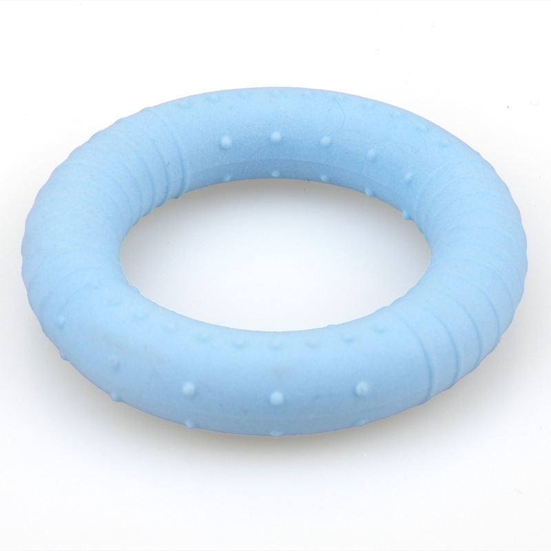 Fábrica al por mayor perro juguete TPR leche sabor espuma círculo pequeño perro molar dientes limpieza juguetes para mascotas suministros