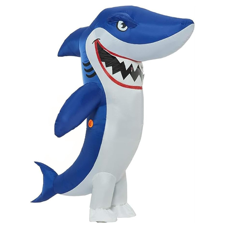 Venta caliente Traje inflable transfronterizo Dinosaurio de Halloween Alien Tyrannosaurus Rex Dress Up Ropa de actuación divertida Decoración de fiesta