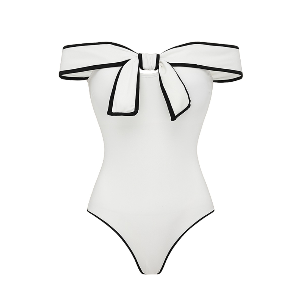 Maiô feminino cavado com nó borboleta – Nylon com proteção UPF 50+, bojo removível, controle abdominal e alças ajustáveis._voghion.com