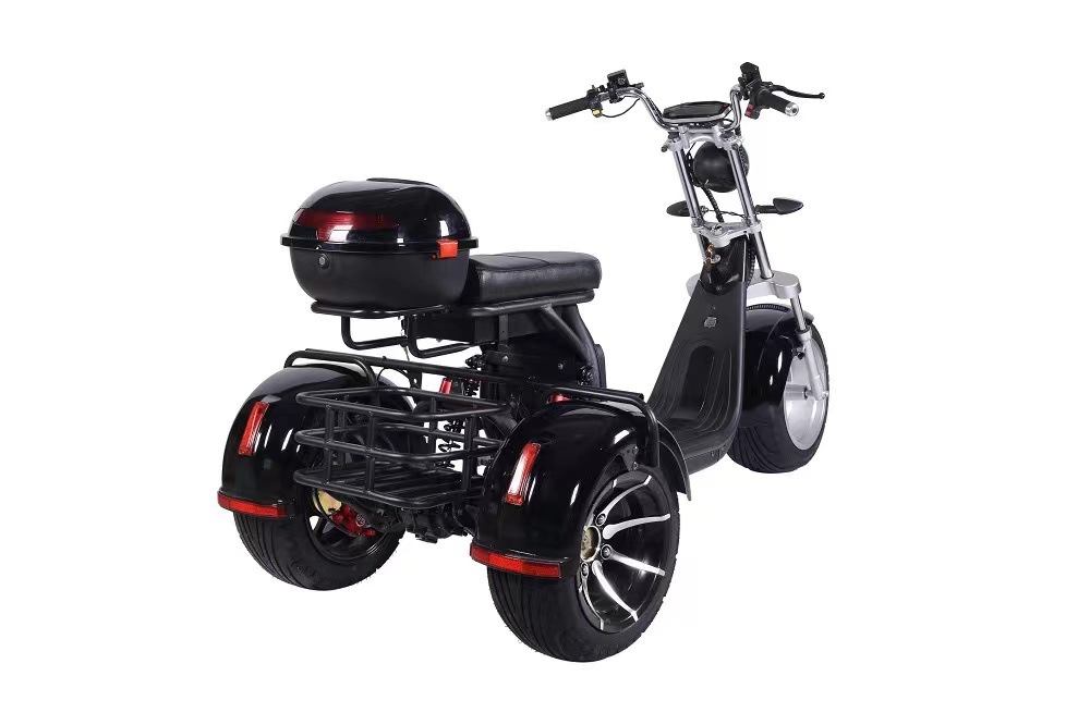 Cross-Border Harley Electric Tricycle with Wide Tires for Off-Road Use, Msds Lithium Electric Scooter, Two-Wheeled Adult Skateboard Scooter