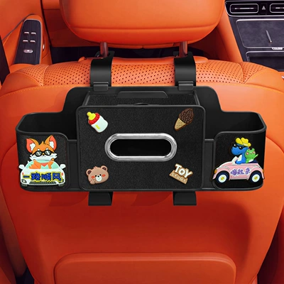 Car seat back storage box, Car tissue box/set - all-the-best-on-your-journey-4-in-1-seat-storage-box-4th-generation-black