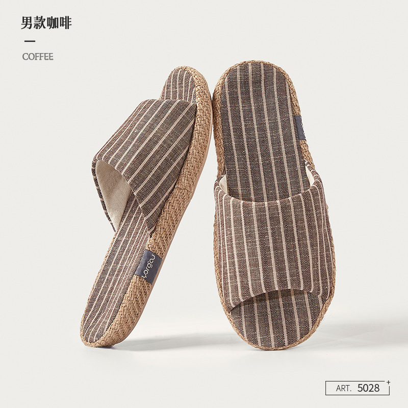 Amazonas zapatillas de lino para mujeres de verano interior antideslizante para el hogar tela de algodón lino zapatillas frías para hombres de primavera y otoño