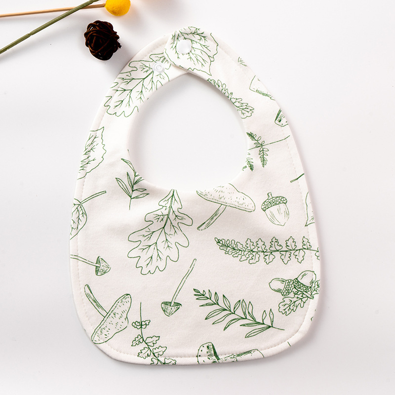 Bebé en forma de U de algodón babero recién nacido impermeable escupir leche saliva Toalla de algodón super suave ajustable babero Otoño e Invierno