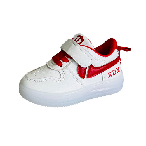 Spring and Autumn LED Non-slip Boys' Skate Shoes, Korean Style Low-top Girls' Skate Shoes