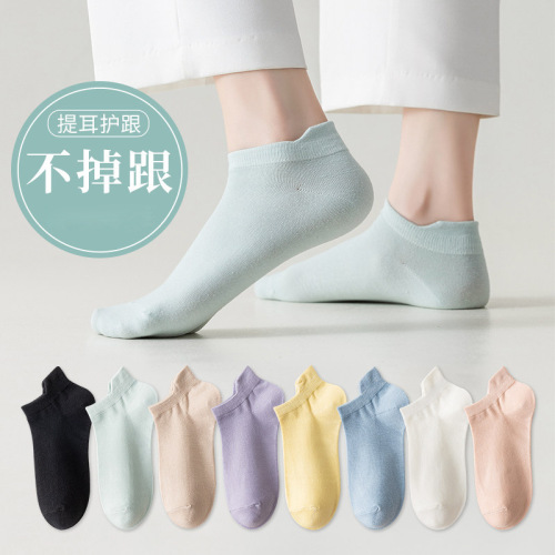 Zhejiang Zhuji Socks Short Socks Women's Summer Thin Women's Cotton Socks Sweat-absorbent Low-cut Shallow Mouth Summer Ins Trendy Summer Style