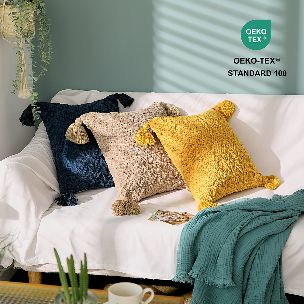 新品雪尼爾針織抱枕靠枕套家居軟裝配飾亞家居不含芯 廠家直銷