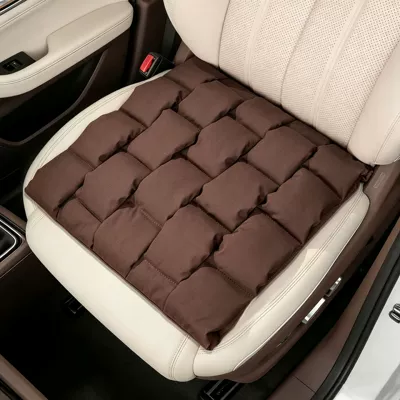 anti-stain, comfortable and breathable, Universal seat cover - plaid-bubble-cushion-chestnut-brown-1-piece-45454
