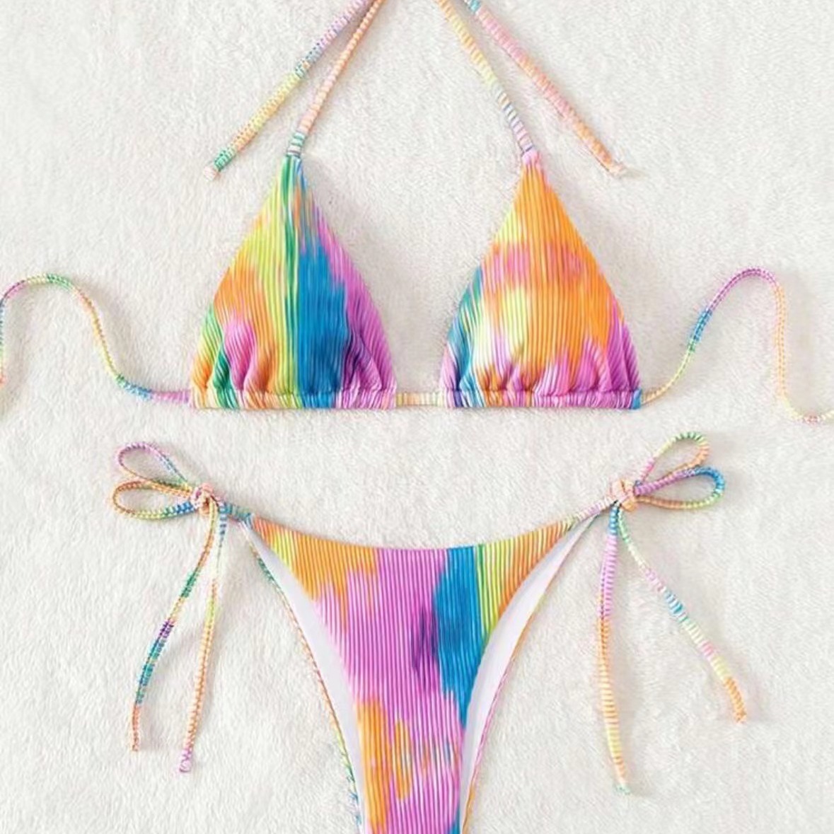 Women's Two Piece Swimsuit Set New Style Bikini Special Fabric Swimwear_ecoleips.com