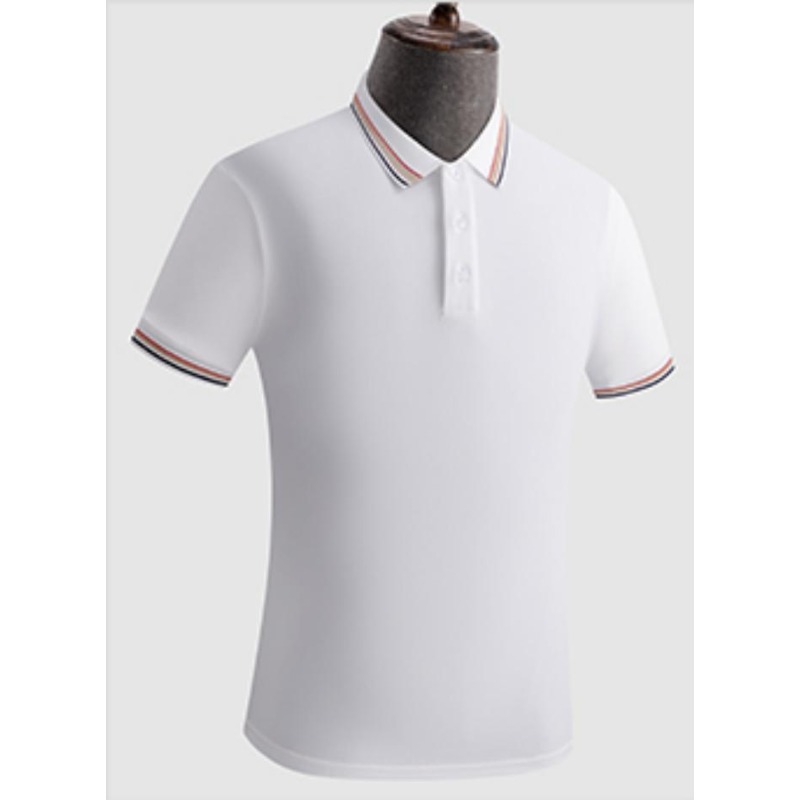 200 g de algodón fino color contraste con la solapa en vivo explosión pesada de verano frío transpirable polo camiseta de manga corta