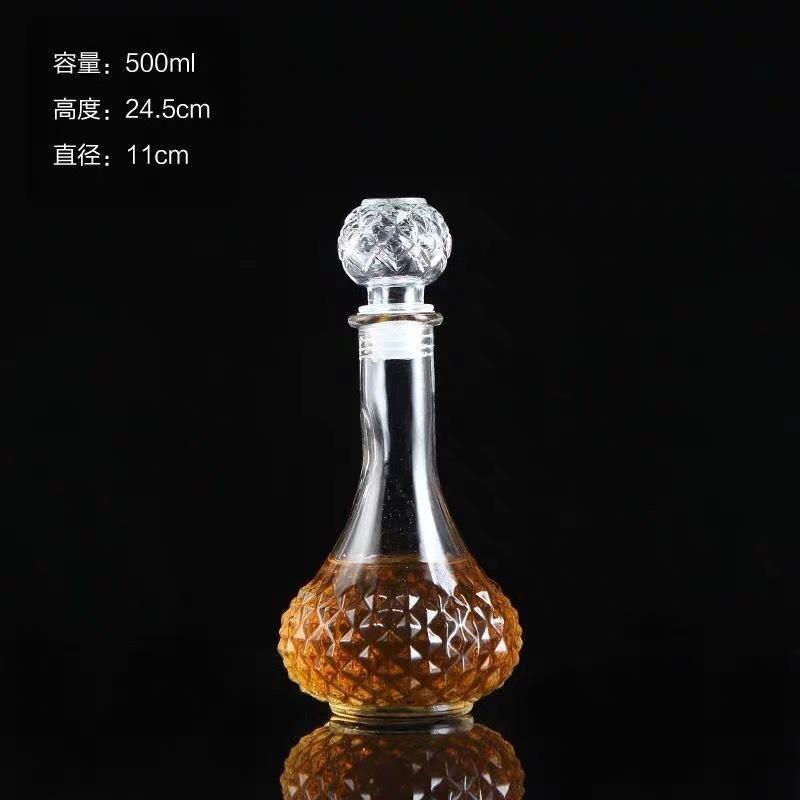 Fabricantes de vinos 50ml 1000ml botellas de prueba creativas botellas de vino rosado de diamante transparentes botellas de vino extranjero