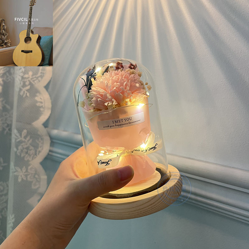 [어버이날 추천] 뷰티 - 핑크 카네이션 1개 - 선물가방 + 축하카드 + 배터리 증정 [완제품 발송]