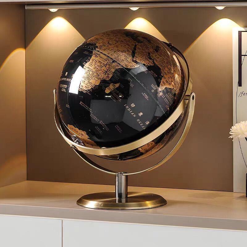 Light Luxury High-end Office Study Living Room Bookcase Desktop Home Decoration Multilingual Geography for Students Teaching