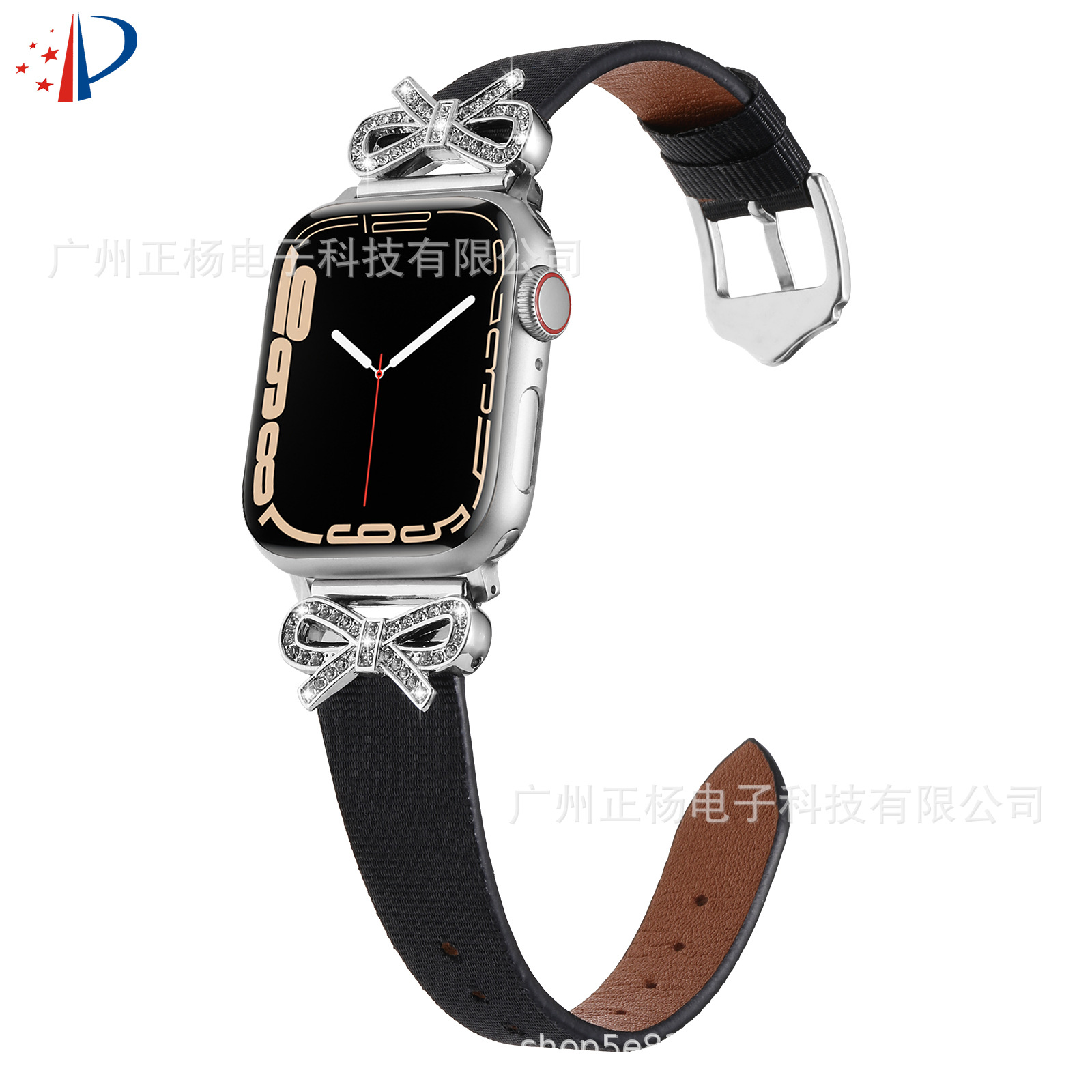Patented Bow Diamond Silk apple Strap Suitable for apple watch watch Leather Strap
