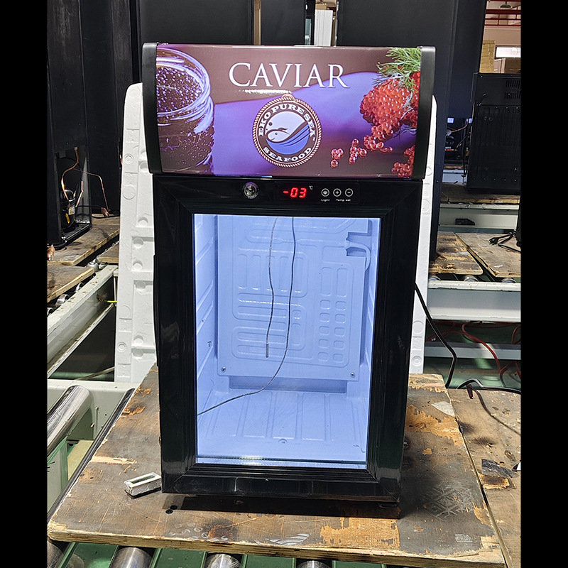 25L Caviar Refrigerator Glass Door Display Freezer -4~0 ℃