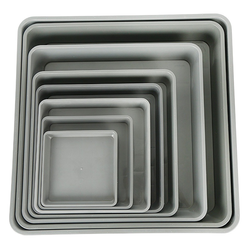 Suministro del fabricante de bandejas cuadradas para macetas, bandejas recolectoras de agua, bandejas cuadradas de plástico, bases cuadradas para macetas, venta al por mayor