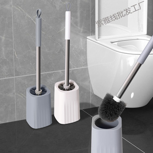 Cleaning Toilet Brush for Home Bathroom, Toilet Cleaning Brush with No Dead Corners, Long Handle Set with Base, Bathroom Unclogging Tool