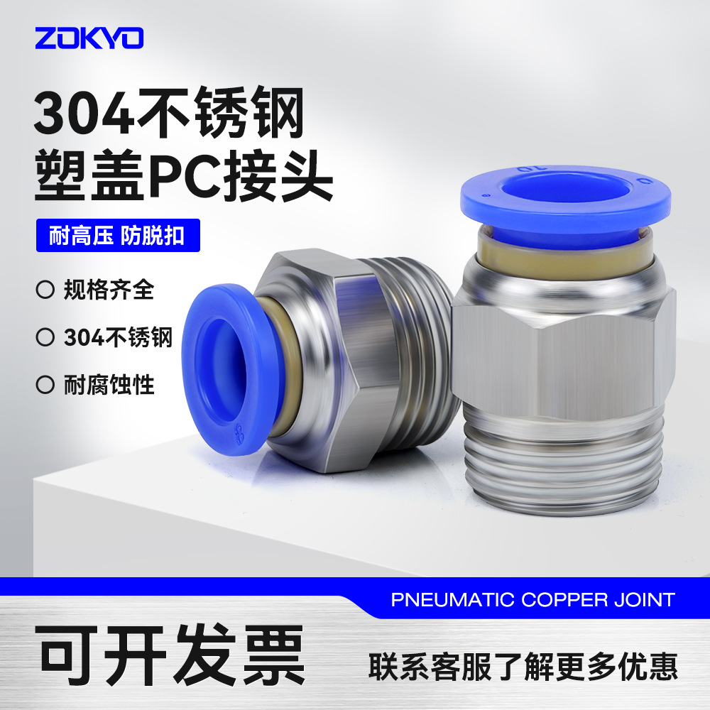 New plastic cap 304 stainless steel connector hose external thread…
