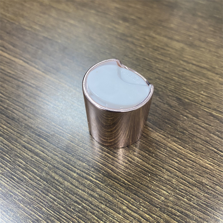 厂家供应电化铝千秋盖 按压式翻盖 日用化品盖 塑料电镀千秋盖