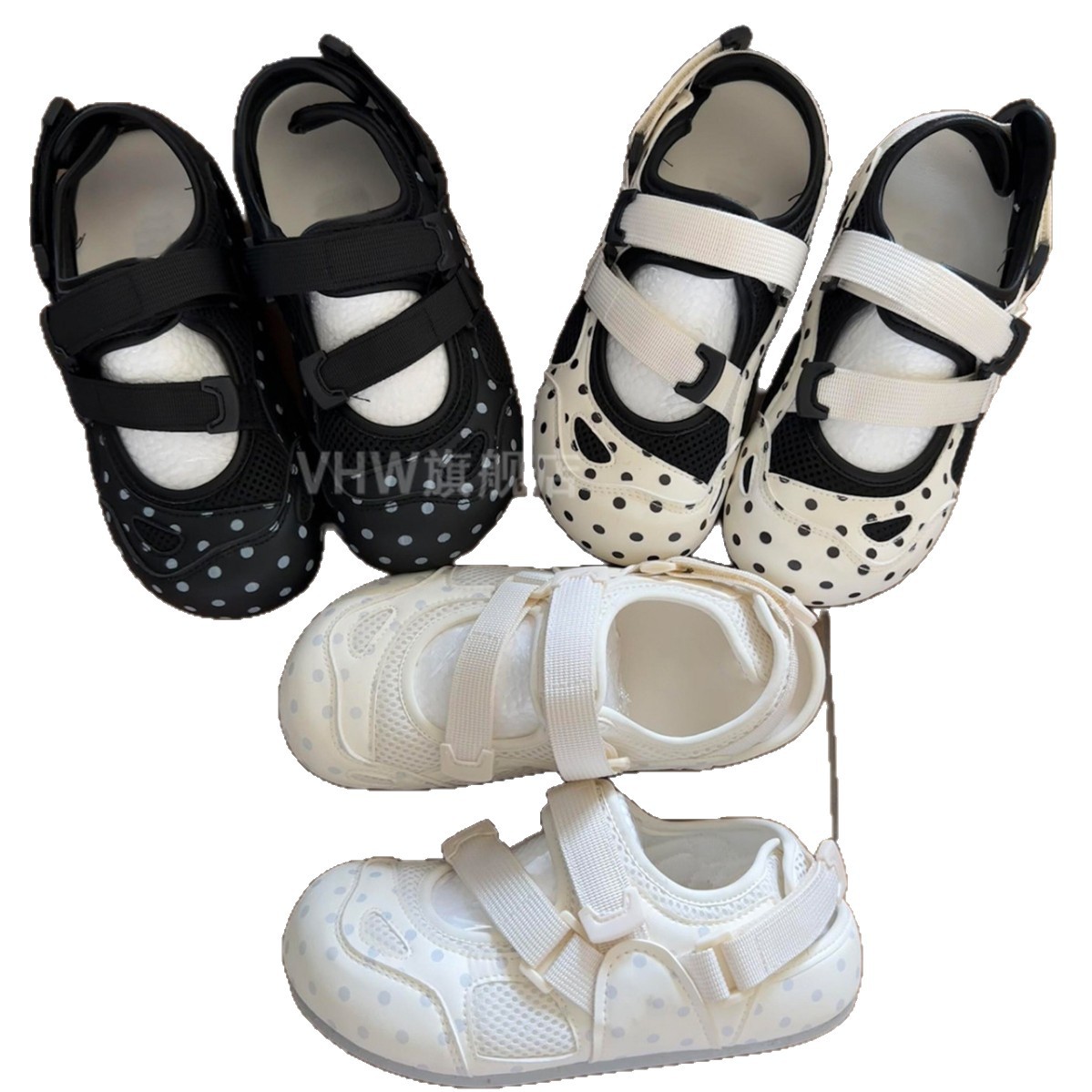 2026 nuevo nicho de moda punto de onda cómodo suela suave transpirable velcro bolsas casuales zapatillas deportivas