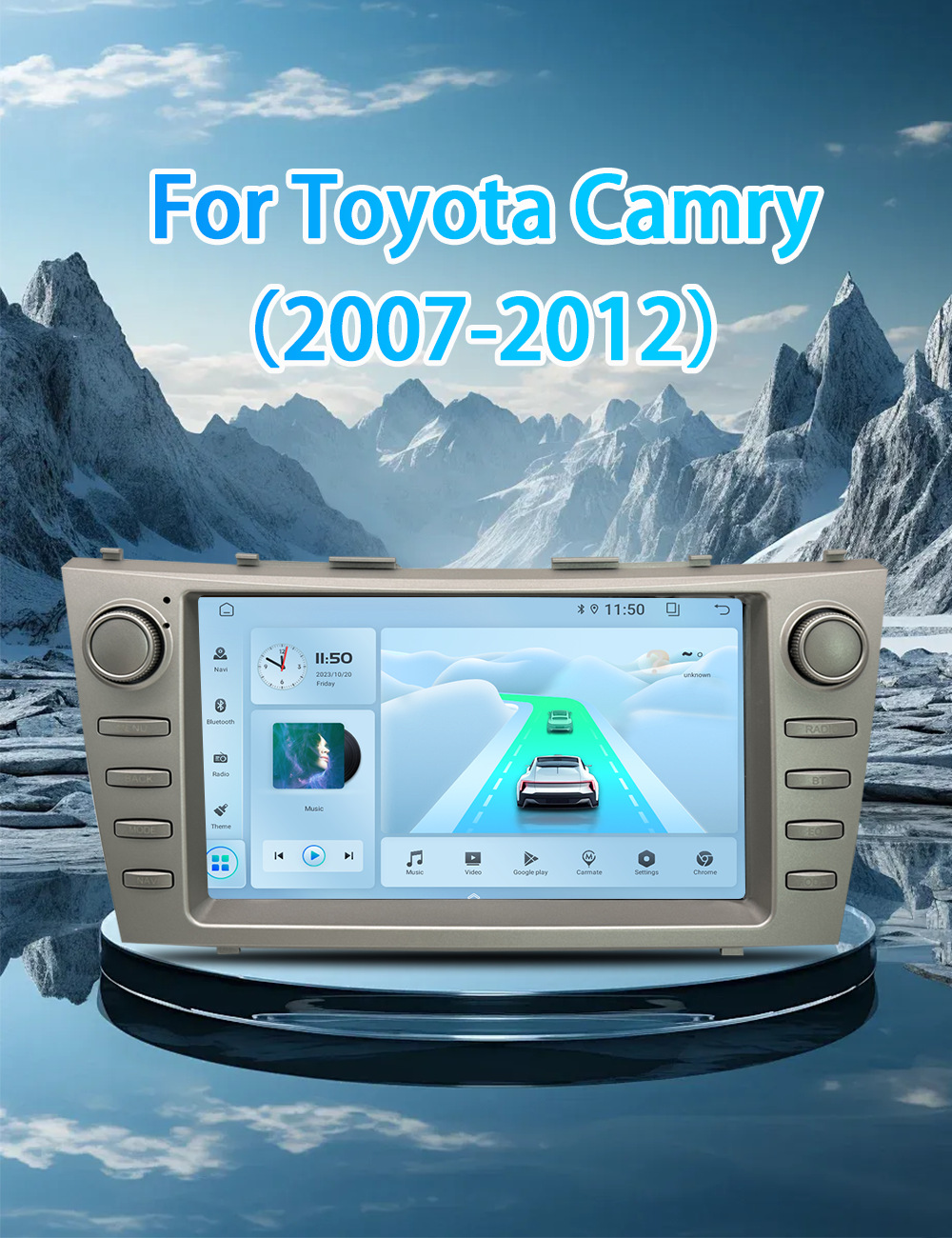 Suitable for Toyota Camry Car Central Control Large Screen Android Navigation Reversing Image Bluetooth Radio